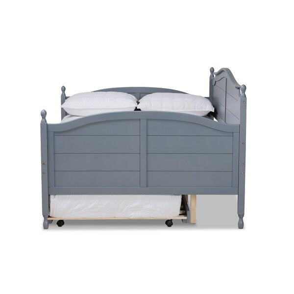 Angeleana Solid Wood Guest Bed with Trundle